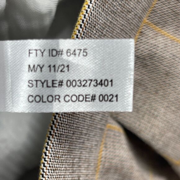 Express Cropped Suit Pant Mens 36x30 Brown Pleated Front Formal Business Wear - Picture 9 of 15